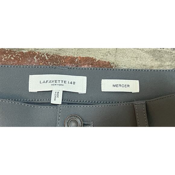Lafayette 148 Acclaimed Stretch Mercer Shale Gray Pants Women’s Size 6 $698 - Picture 6 of 9